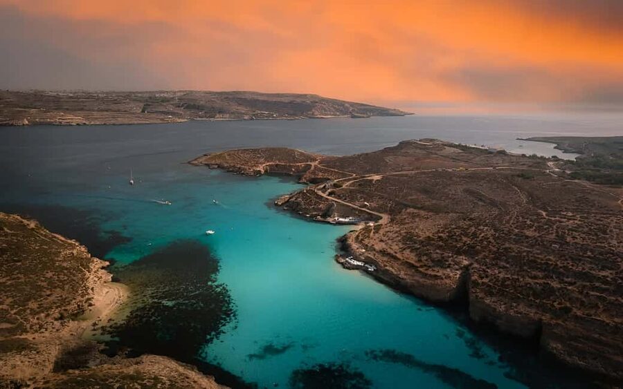 Evening Catamaran Ferry Cruise To The Blue Lagoon - Sunset on the way back to Sliema