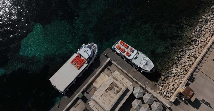 Ferry service to Blue Lagoon (opt. stop in Gozo)& Caves trip - Arriving at the Blue Lagoon