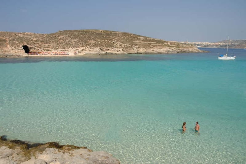From Sliema or Bugibba: Comino Blue Lagoon Round Trip Ferry - Optional Comino cave trip