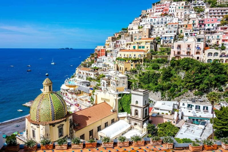 From Sorrento: Amalfi Coast Guided Bus Tour and Ferry Ride - The coastal road toward Positano