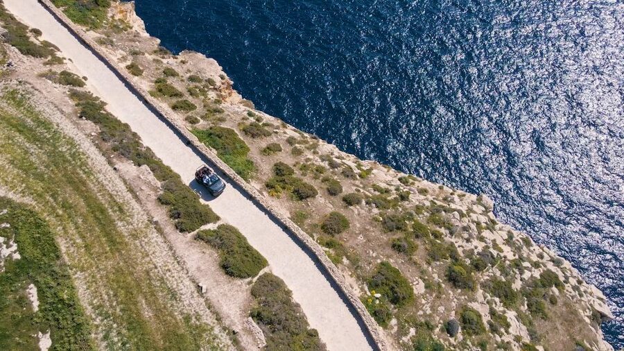 Malta: Gozo Private Chauffeured E-Jeep Tour with Ferry - Ta’ Pinu, Sanap Cliffs, and the sea views