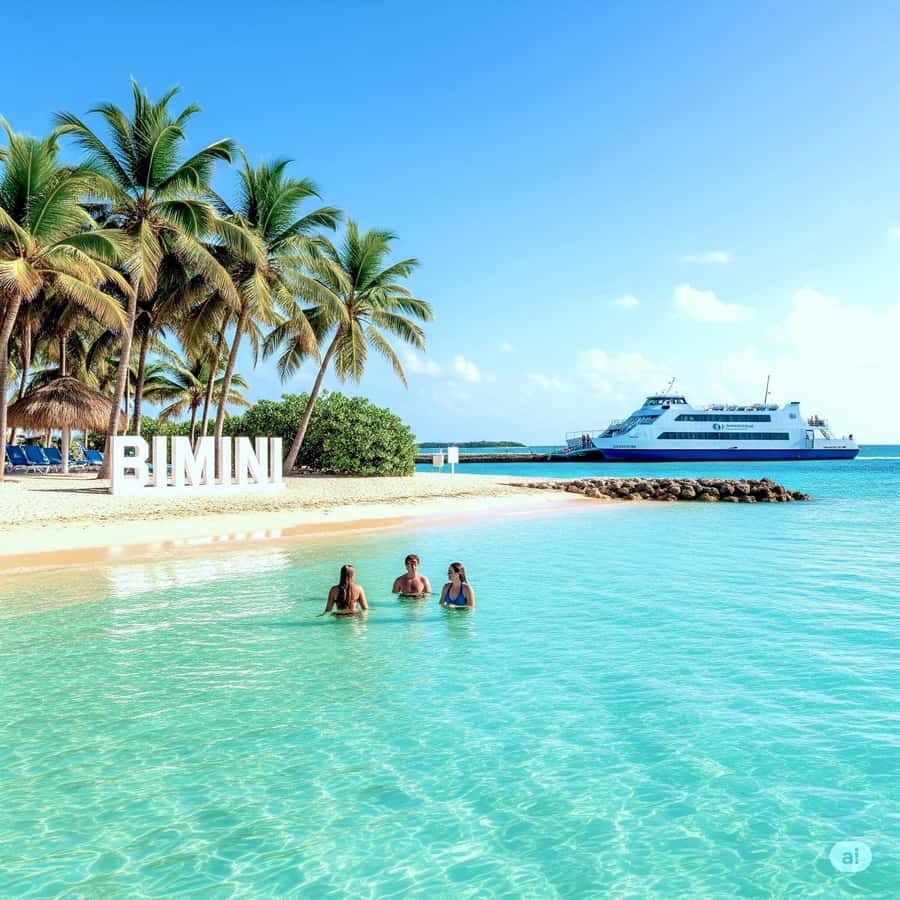 Miami: Bahamas Full-Day Trip by Ferry - Beach time, Crystal Beach, and the pigs