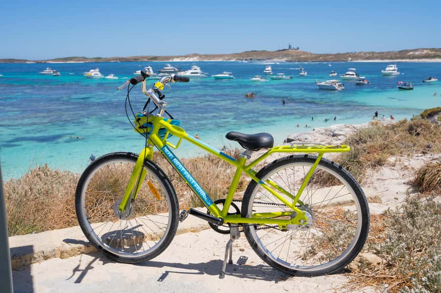 Perth: Rottnest Island Ferry, Bike, Coffee & Lobster Roll - Beaches, bays, and three ways to ride
