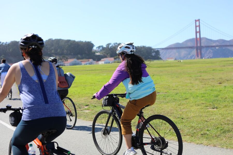 San Francisco: Electric Bike Rental w/ Map & Optional Ferry - Crossing the Golden Gate Bridge by e-bike