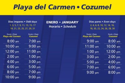 Ultramar Ferry, Regular round ticket, Playa del Carmen-Cozumel